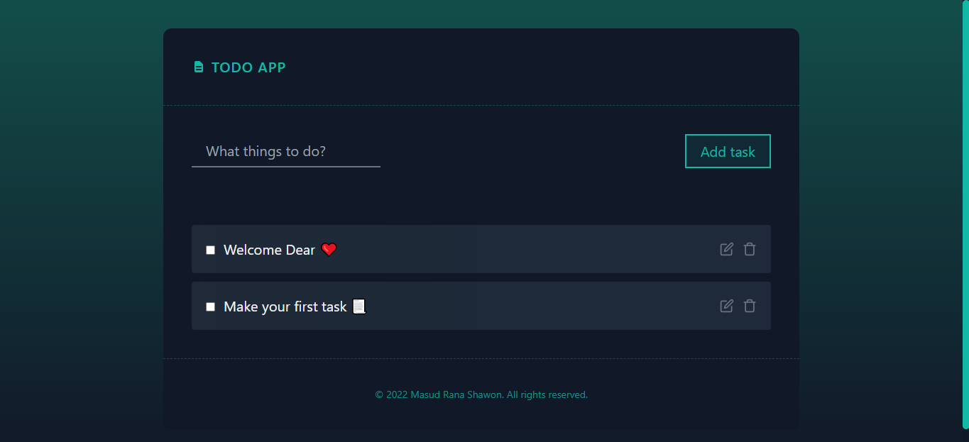 Todo App - An Task management application